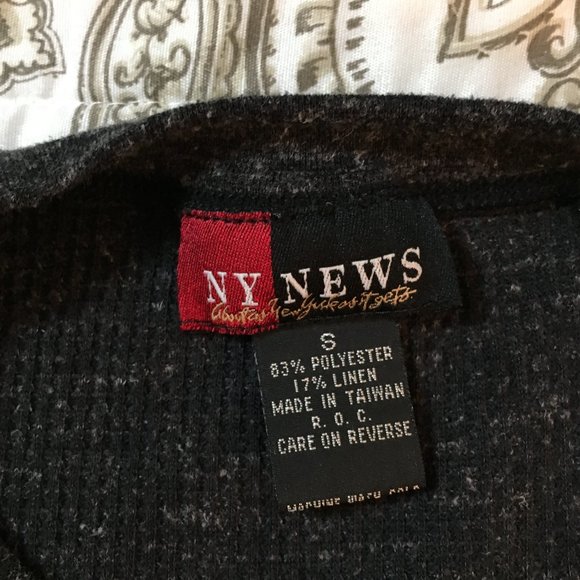 3 for $20s Sale: Vintage 90s Thermal Cropped Sweatshirt - Picture 5 of 8